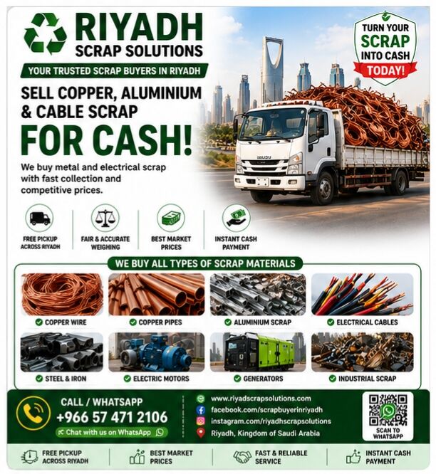 Riyadh, Items Wanted, We Are Riyadh Scrap Solutions Looking For Scrap To Buy In Riyadh And Surroundings