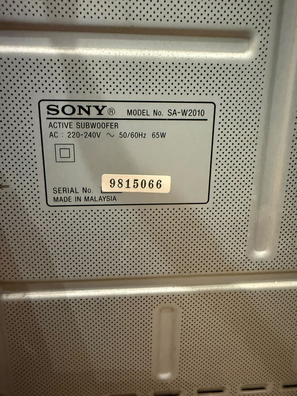 Dammam, Home Audio, SAR 600,  Sony SA-W2010 Home Theater System For Sale