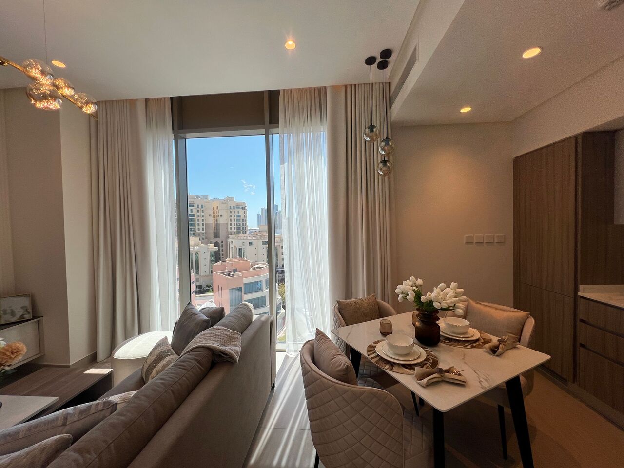 Al Seef, Apartments, Flats, Houses & Villas, BHD 375/month,  Furnished,  1 BR,  Apartment For Rent Partial Sea View & City View
