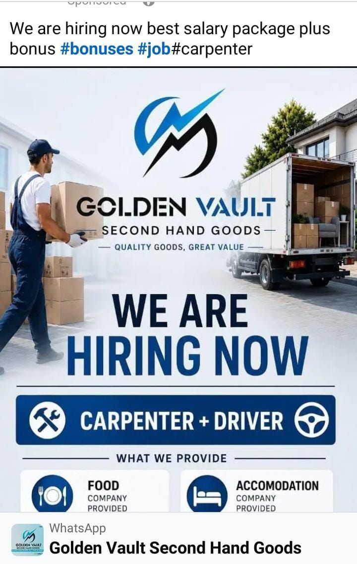 East Riffa, Jobs, We Need Carpenter Who Repairs Beds Cupboards Fixing Snd Other Furniture Repairing And Main