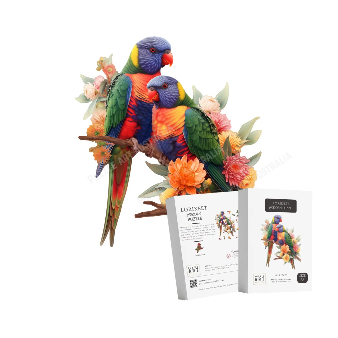 Sydney, Baby & Kid Stuff, AUD 55,  Lorikeet Pair - Puzzle Art Australia - Rainbow Lorikeet Puzzle