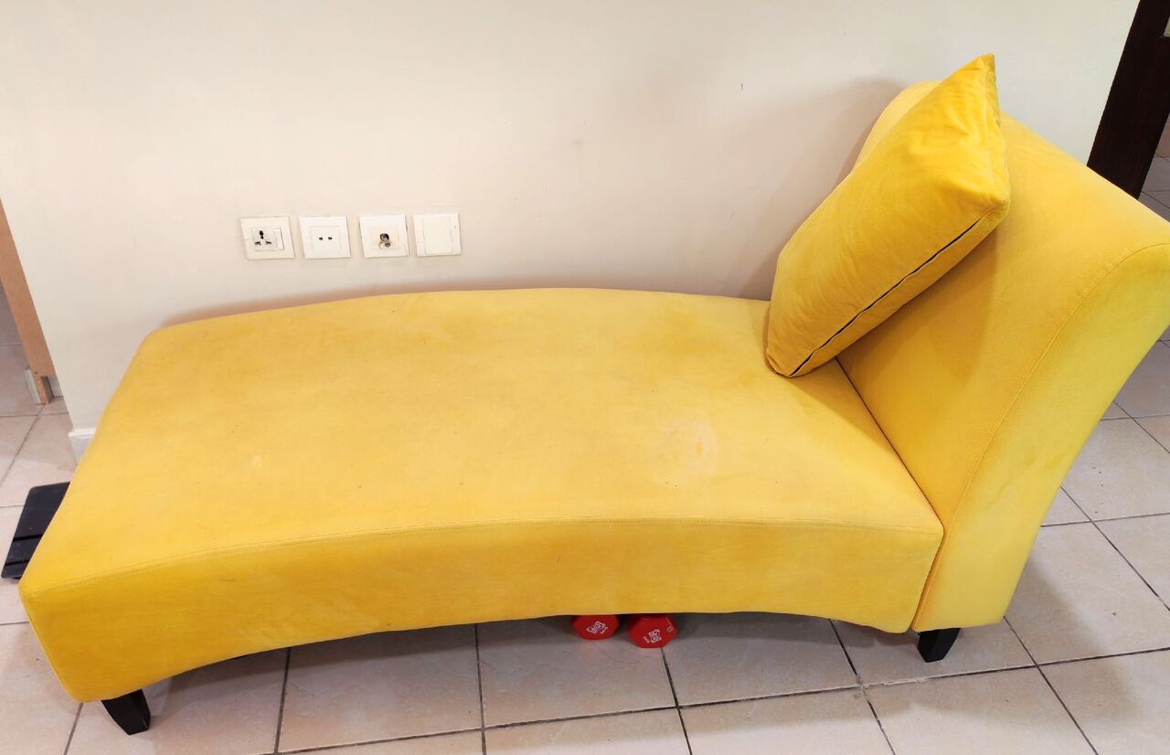 Al Rawabi, Furniture, SAR 150,  Side Sofa Yellow