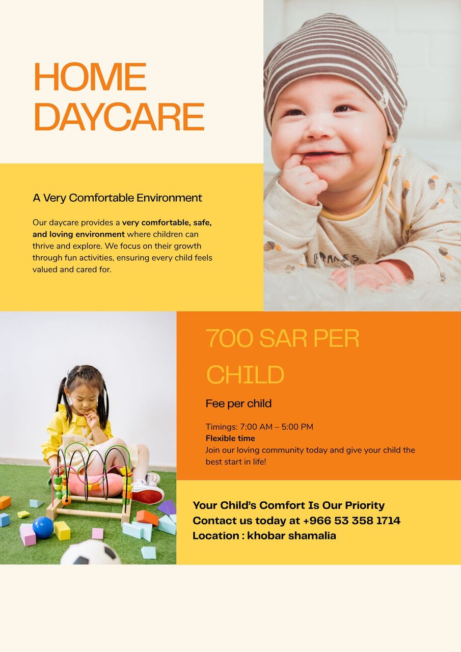 Al Khobar Al Shamalia, Daycare, Daycare