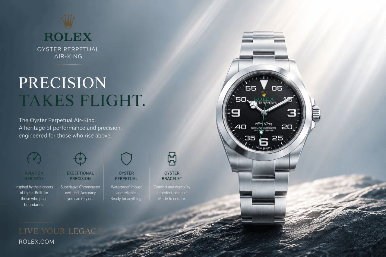 New Delhi, Watches, INR 755500,  Rolex Air-King Watches And Their Aviation Heritage