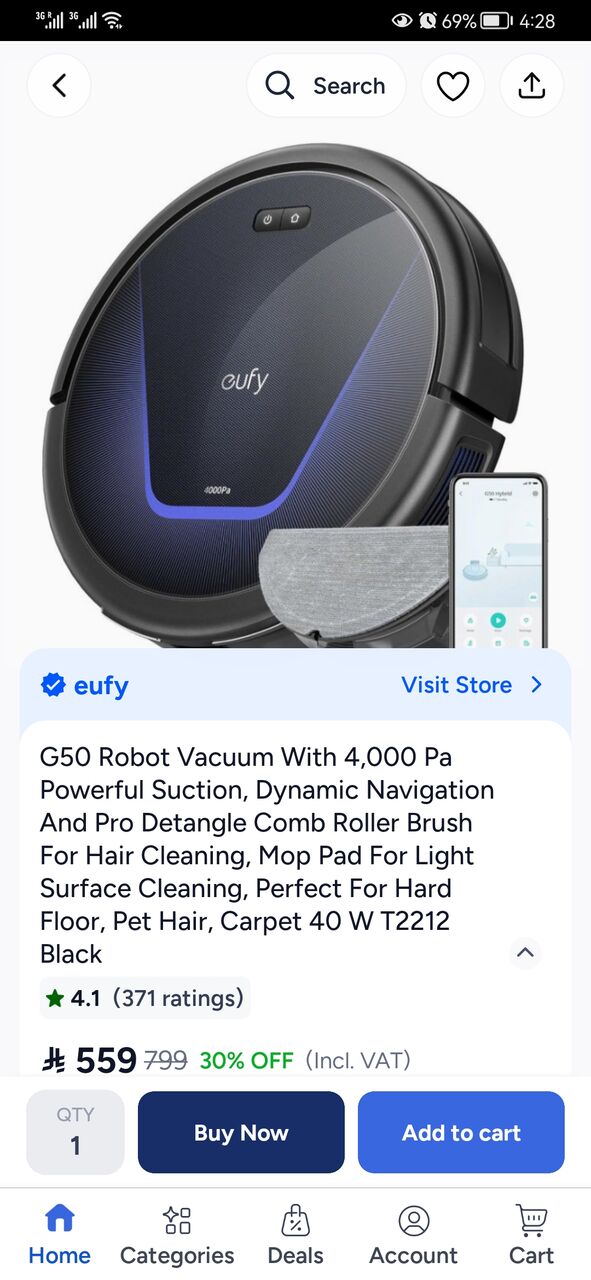 Al Ulaya, Appliances, SAR 380,  Robo Vaccum