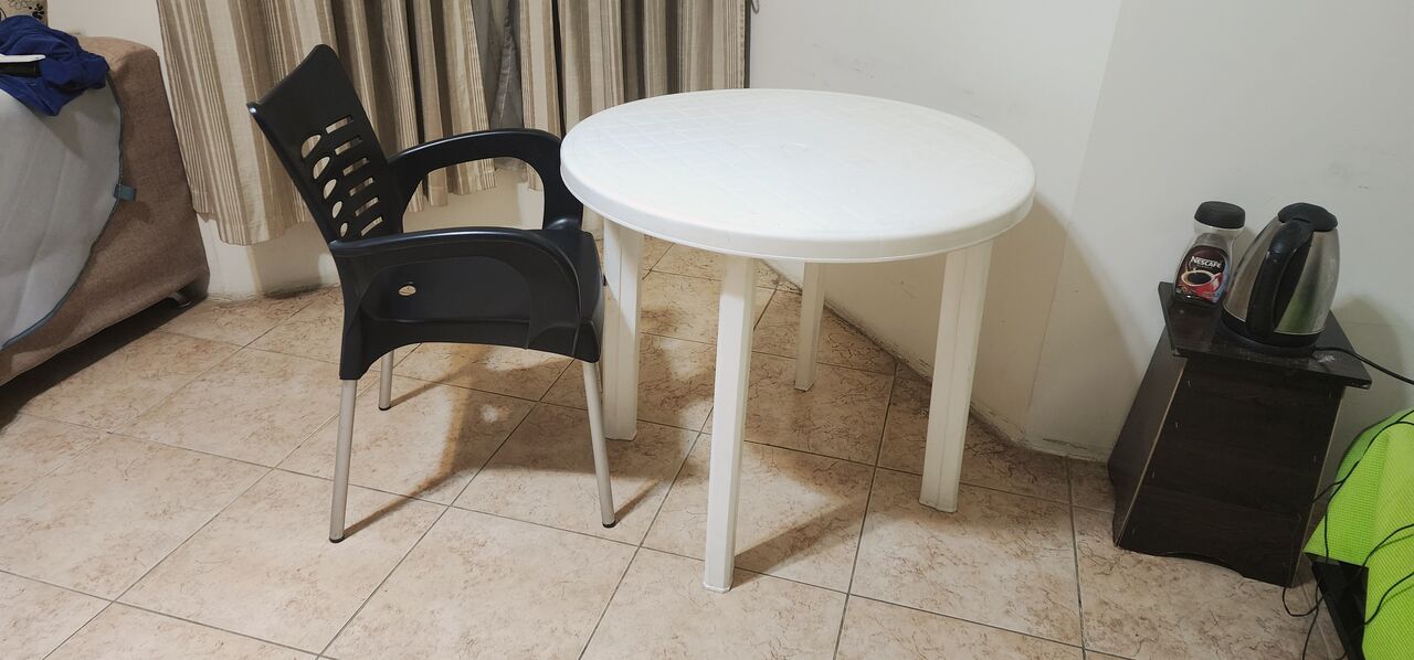 Riyadh, Furniture, SAR 150,  Plastic Dining Table With Chair