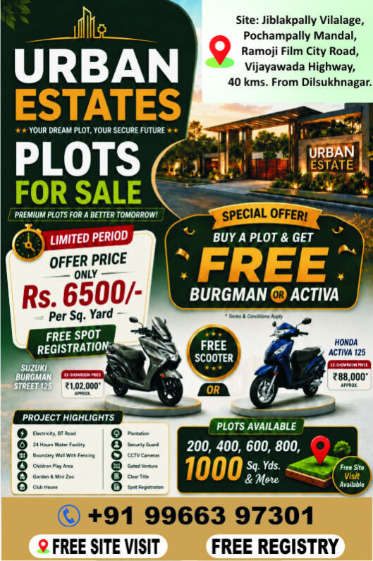 Hyderabad, Real Estate For Sale, Firm Plots For Sale In Best Cost