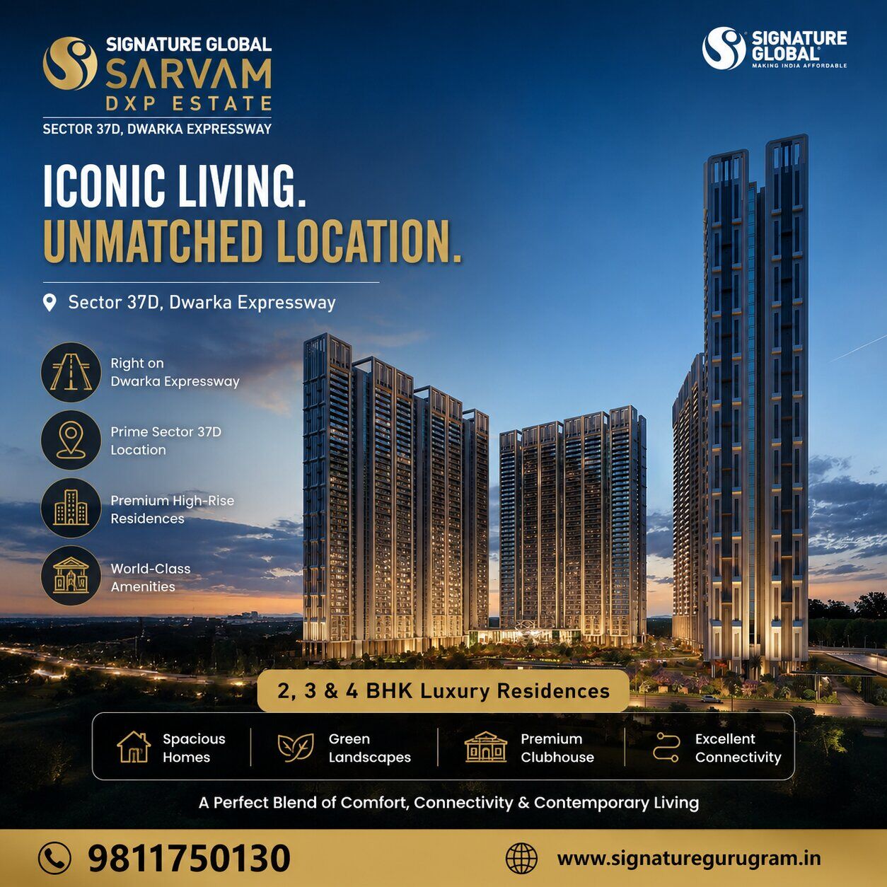 Gurgaon, Real Estate, Invest In Signature Global Sarvam DXP Estate Sector 37D Gurgaon
