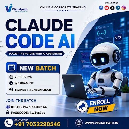 Hyderabad, Lessons Offered, Join The Claude Code AI New Batch On August 26