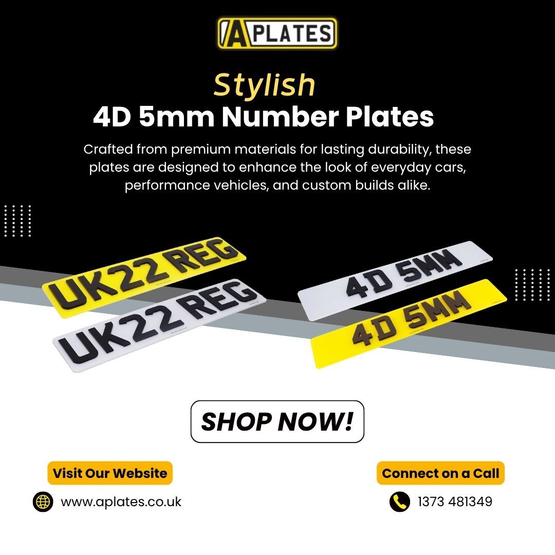 London, Auto Parts, 4D 5MM Gel Number Plates For A Bold Vehicle Look