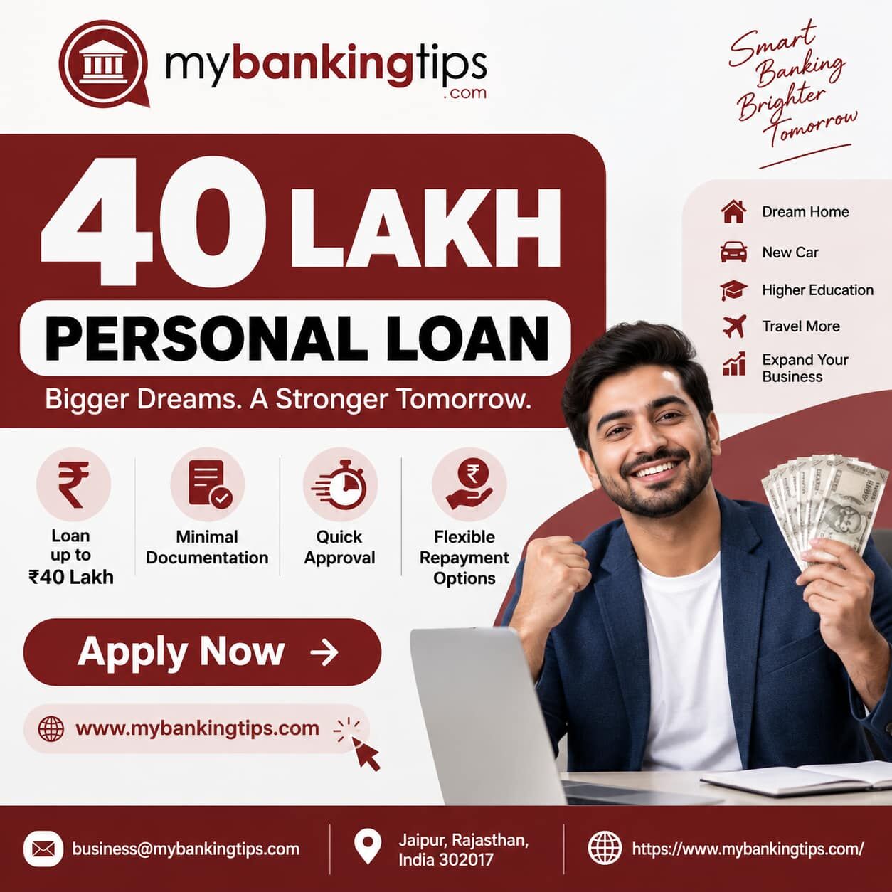 Jaipur, Financial, 40 Lakh Personal Loan For Your Personal Requirements