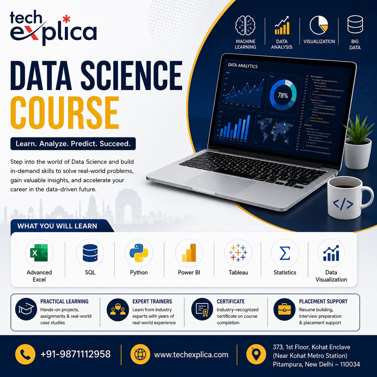 New Delhi, Lessons Offered, DATA SCIENCE COURSE IN DELHI