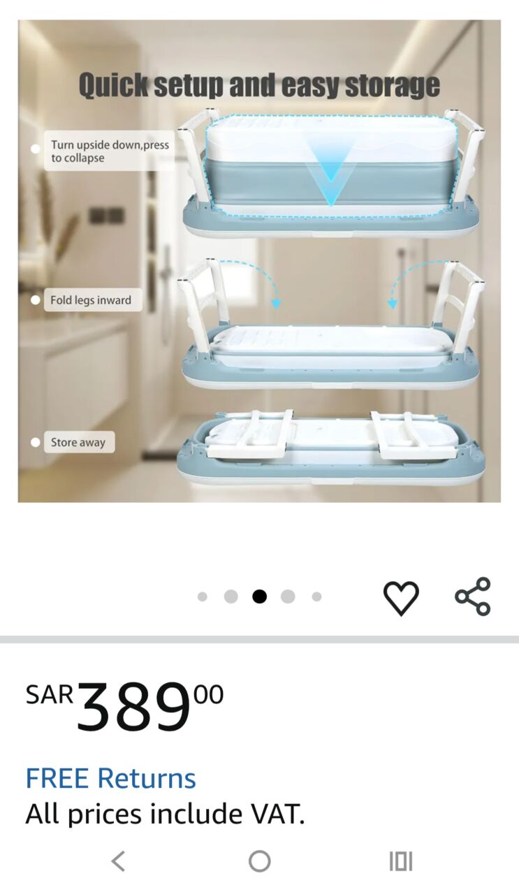 Khobar, Household Items, SAR 200,  Portable / Foldable Bathtub For Sale