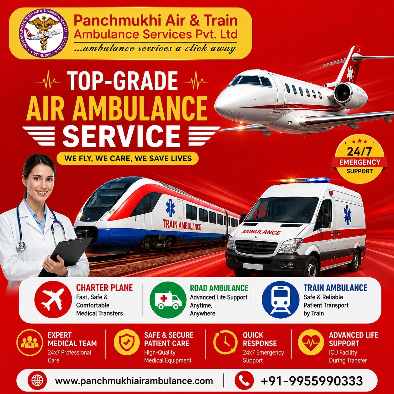 Mumbai, Health, Panchmukhi Air Ambulance In Guwahati - Your Healthcare Journey Matters