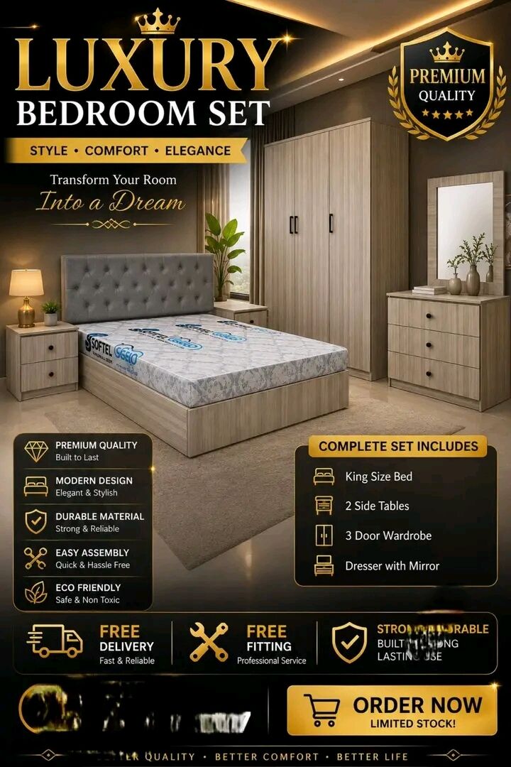 Jeddah, Furniture, SAR 1,  New Classic And Comfortable Bedroom Set