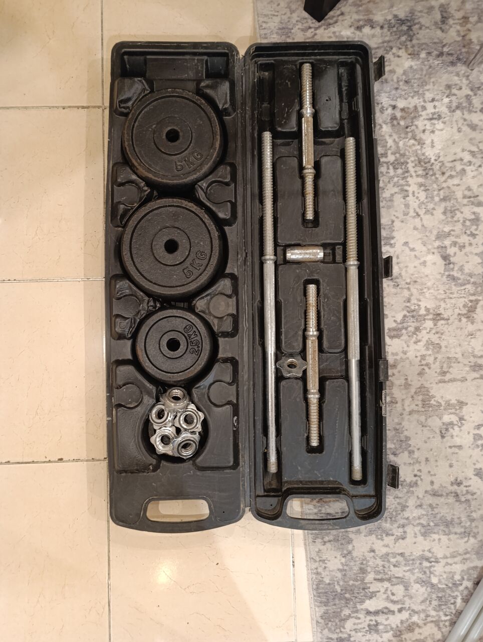 Jeddah, Sporting Goods, SAR 200,  Dumbbell And Barbell Set, 50kgs, Cast Iron