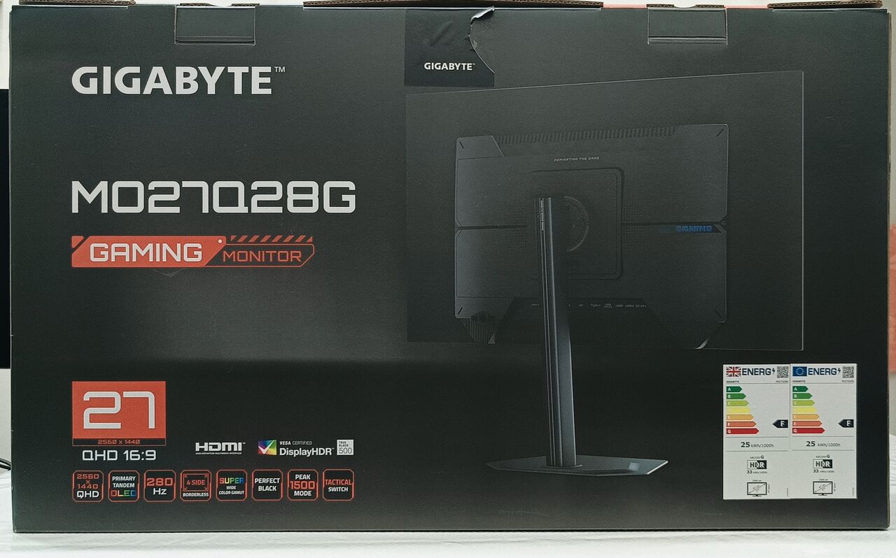 Riyadh, Electronics, SAR 1400,  Like-New Gigabyte MO27Q28G 27 OLED Gaming Monitor (280Hz, QHD OLED)
