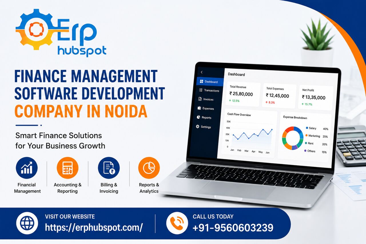 Noida, Software Development, Best Finance Management Software Development Company In Noida | ERP Hubspot
