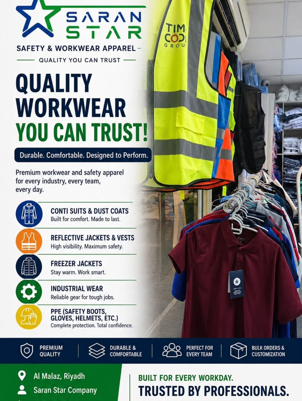 Al Malaz, Clothing & Accessories, High Quality Uniforms For Companies & Staff - Wholesale Price