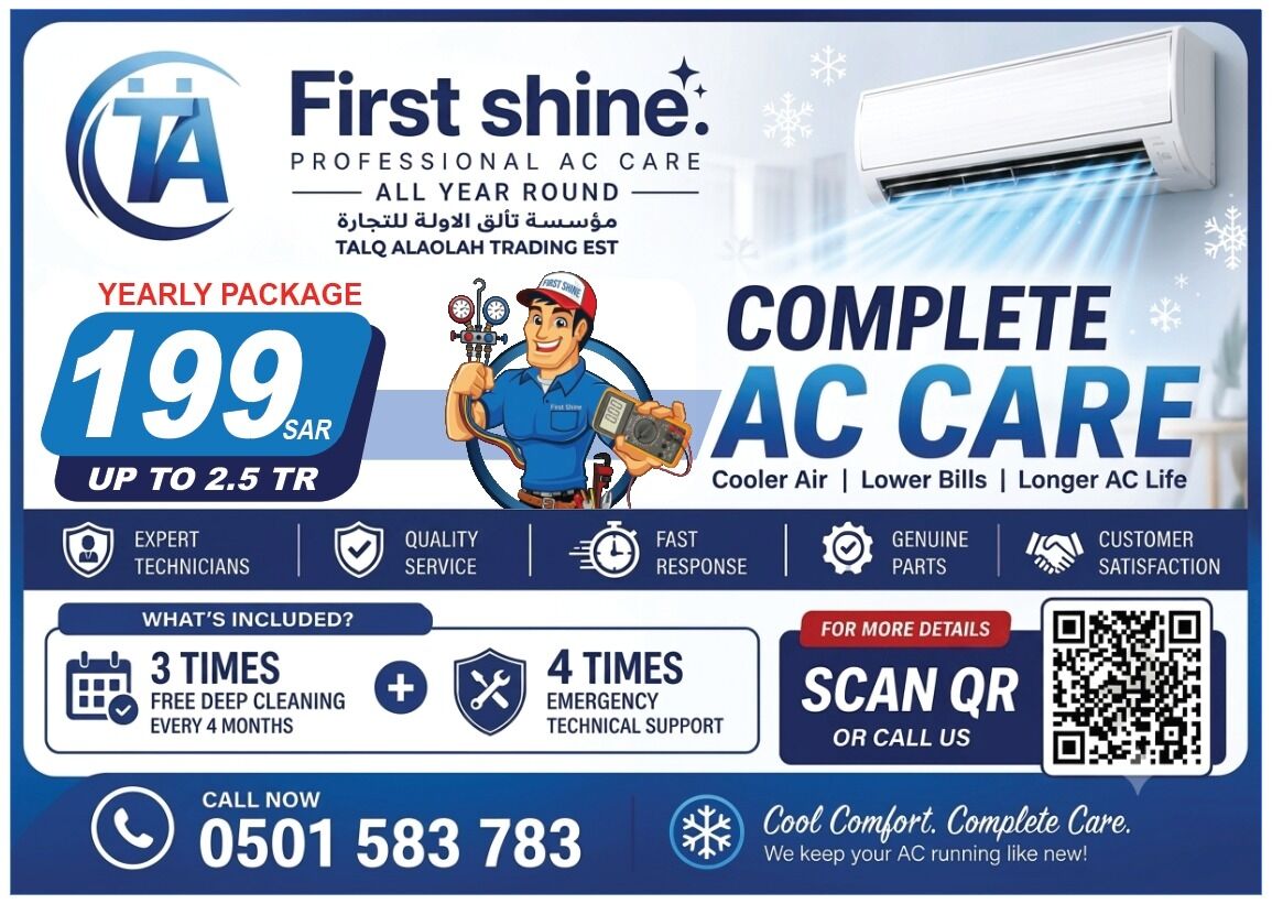 Jeddah, Air Conditioning, Fast Shine