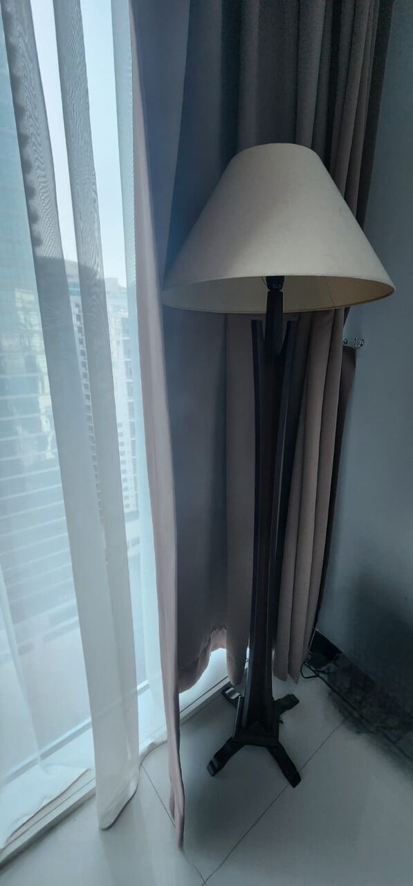 Juffair, Furniture, BHD 18,  Elegant Solid Wood Floor Lamp With Classic Fabric Shade