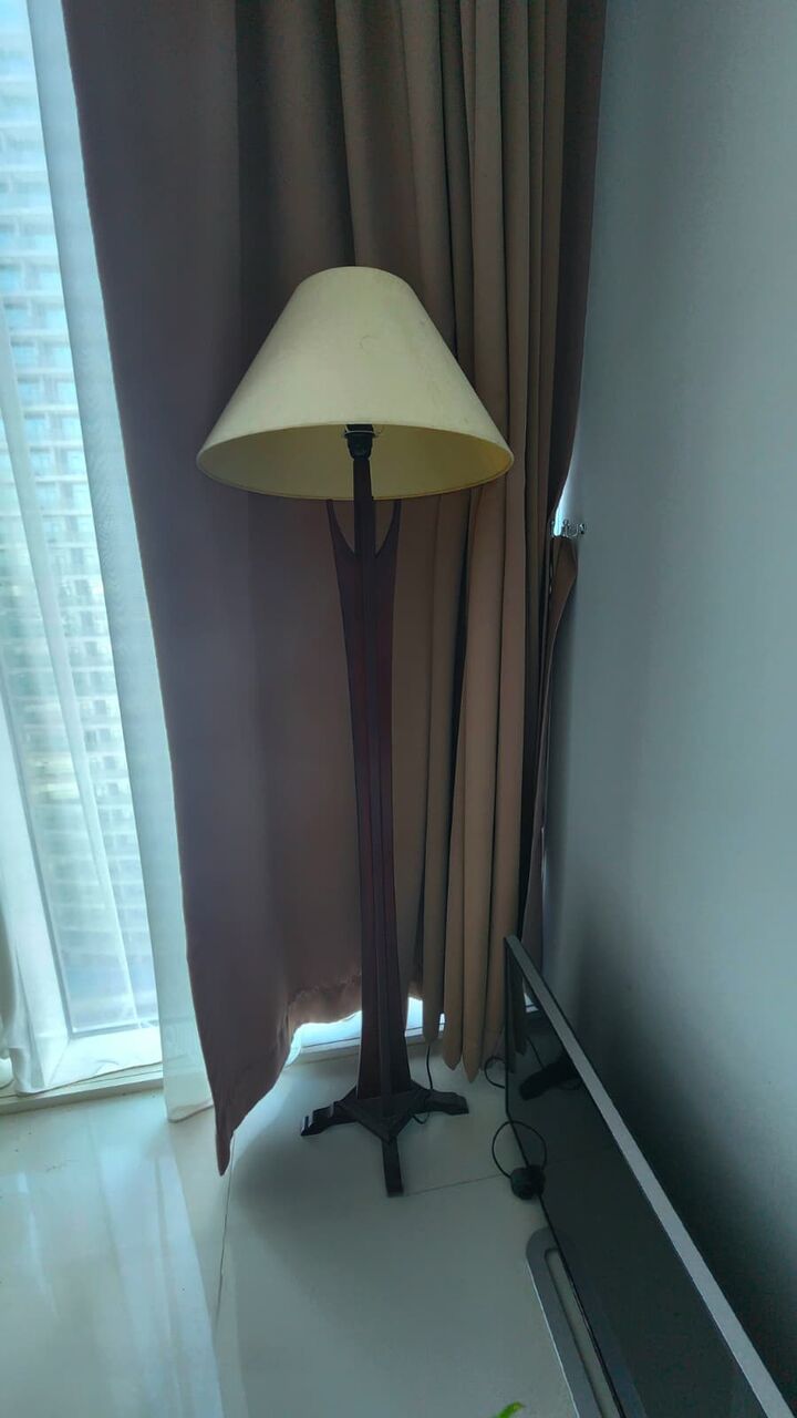 Juffair, Furniture, BHD 18,  Elegant Solid Wood Floor Lamp With Classic Fabric Shade