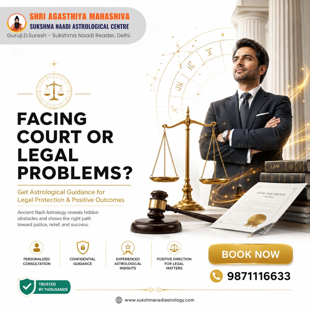 New Delhi, Legal, Court Case & Legal Problem Astrology  Sukshma Naadi Astrology Consultation