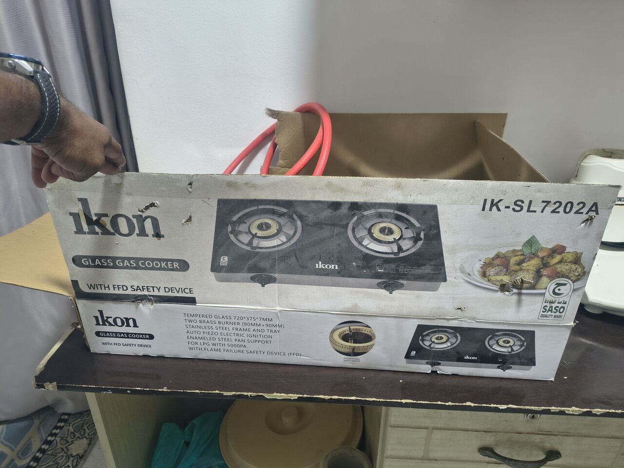 Jubail, Appliances, SAR 400,  Air Cooler Rechargeable (Ikon) And  Gas Stove Glass Top (Ikon)