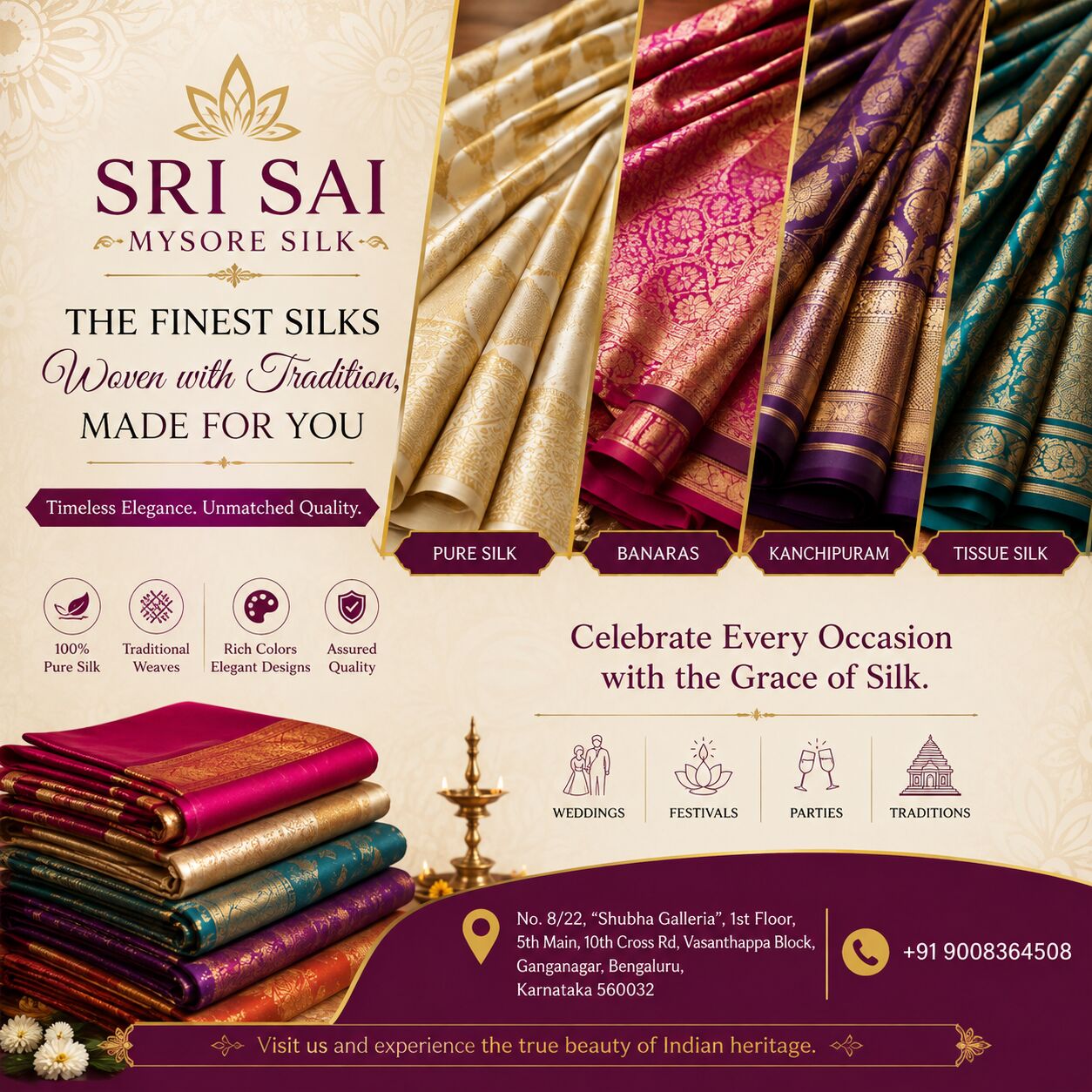 Mumbai, Clothing & Accessories, INR 13499,  Elegant Silk Sarees For Every Occasion &ndash; Shop Your Favourite
