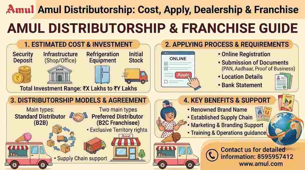Lucknow, Food, INR 25,  Amul Distributorship: Cost, Apply, Dealership & Franchise