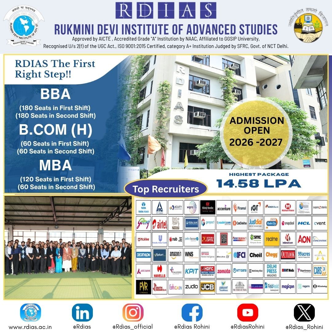 Rohini, Education, Among The Best BBA Colleges In Delhi NCR For Career Growth - RDIAS