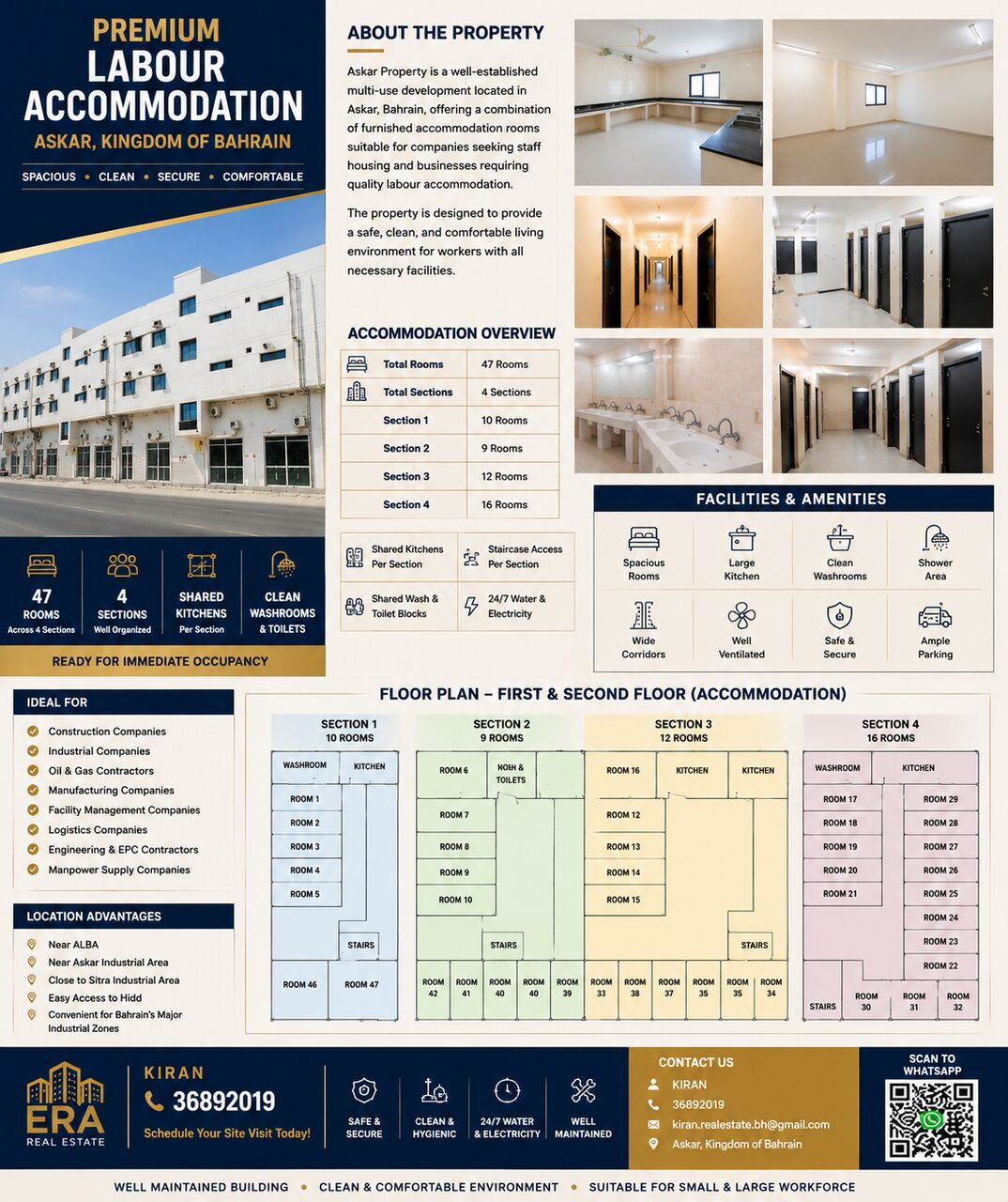 Asker, Buildings, BHD 90,  40 Sq. Meter,  LABOUR ACCOMDATION FOR RENT