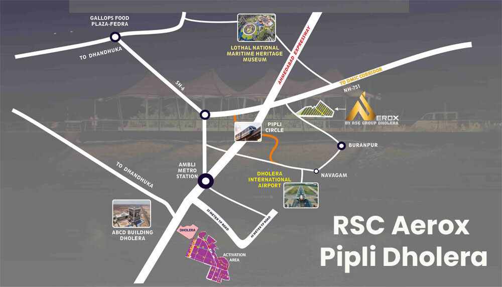 Ahmedabad, Farm & Garden, INR 1300000,  RSC Aerox Premium Residential Plots Pipli Dholera
