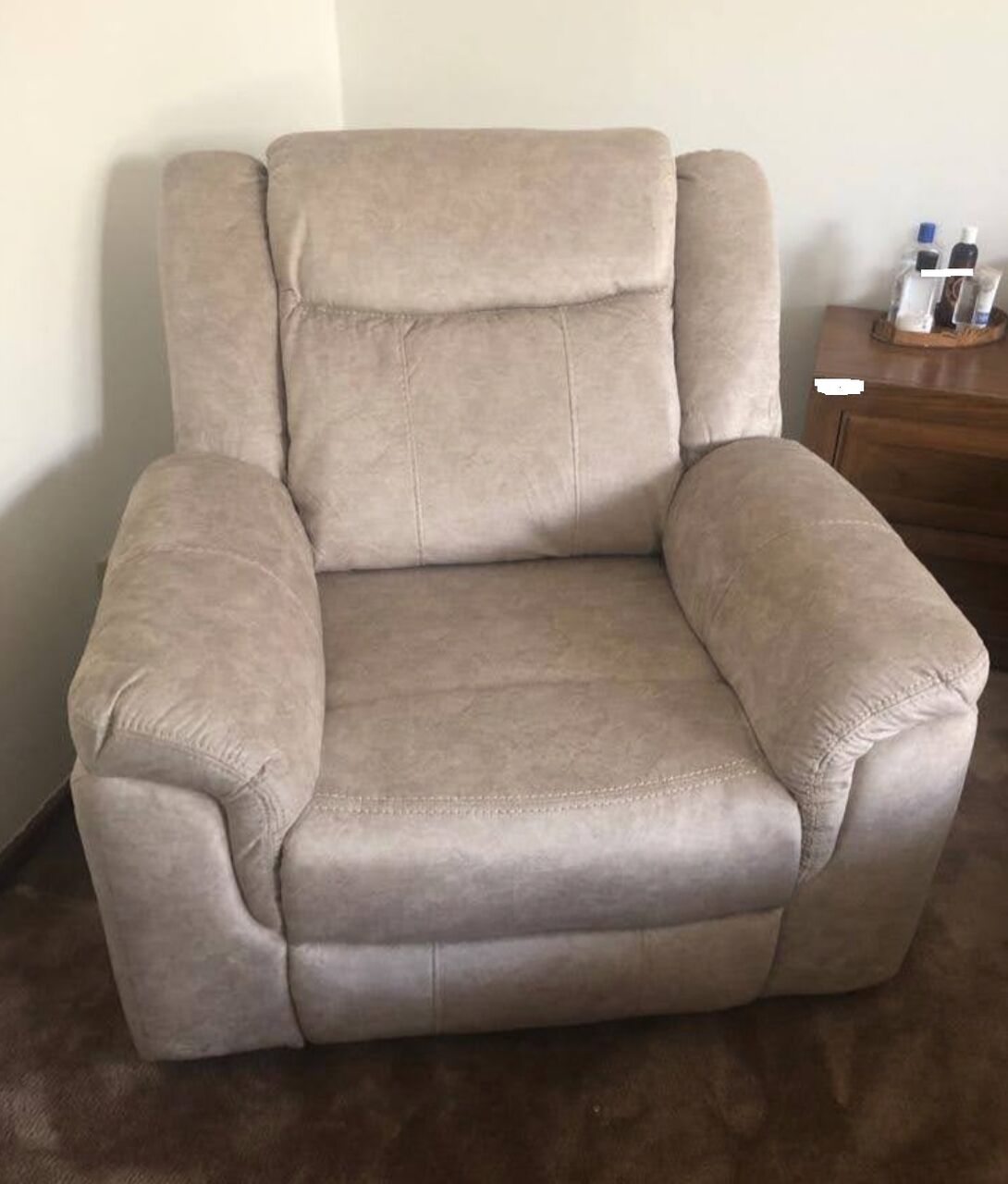Al Maathar, Furniture, SAR 800,  Foam Fabric Recliner Sofa - Homecenter