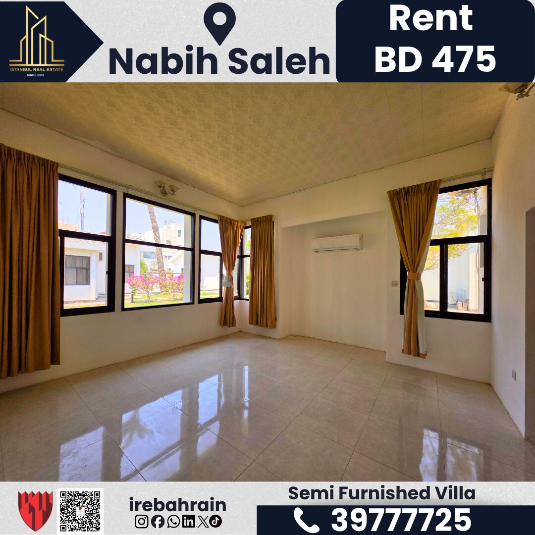Sitra, Villas, BHD 475,  Semi-Furnished Villa For Rent &ndash; Nabih Saleh | BD 475/-