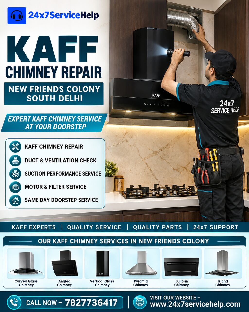 New Delhi, Appliance Repair, KAFF Chimney Repair Service In New Friends Colony South Delhi