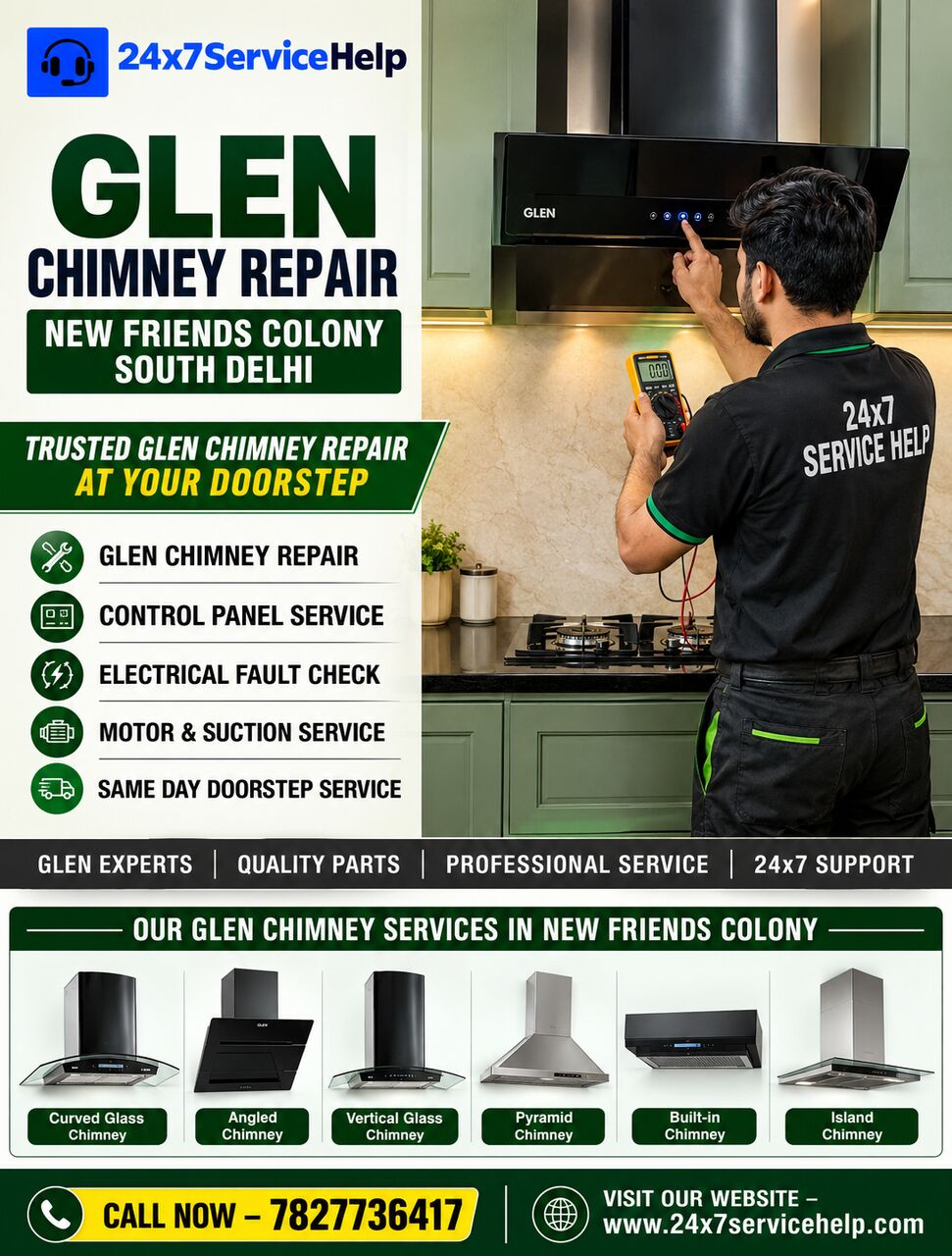 New Delhi, Appliance Repair, Glen Chimney Repair Service In New Friends Colony South Delhi