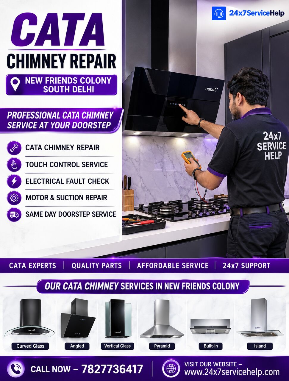 New Delhi, Appliance Repair, Cata Chimney Repair Service In New Friends Colony South Delhi