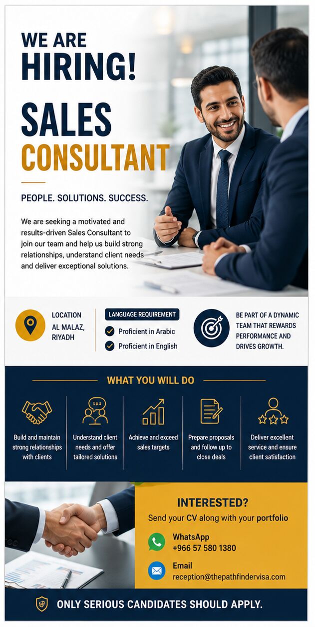 Riyadh, Jobs, Sales Consultant