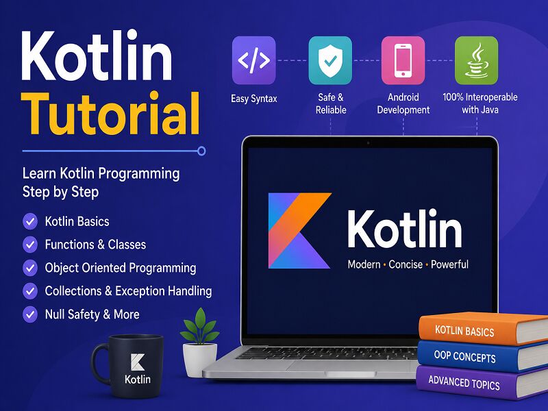 Noida, Computer, Kotlin Tutorial: Learn Kotlin Programming From Basics To Advanced