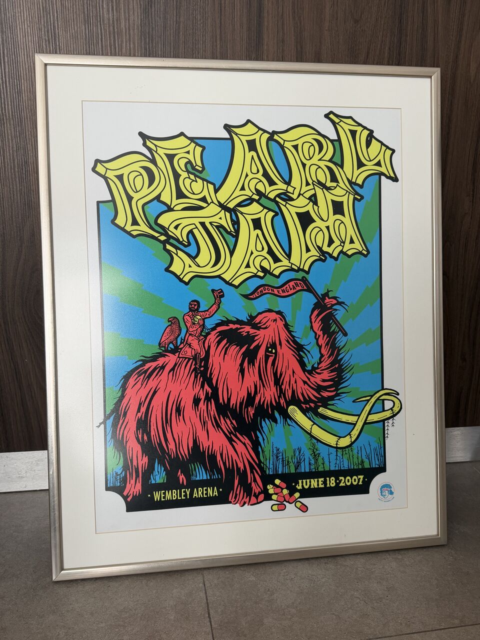 Manama, Collectibles, BHD 75,  Pearl Jam Wembley Arena London 2007, Original Ames Bros Silkscreen