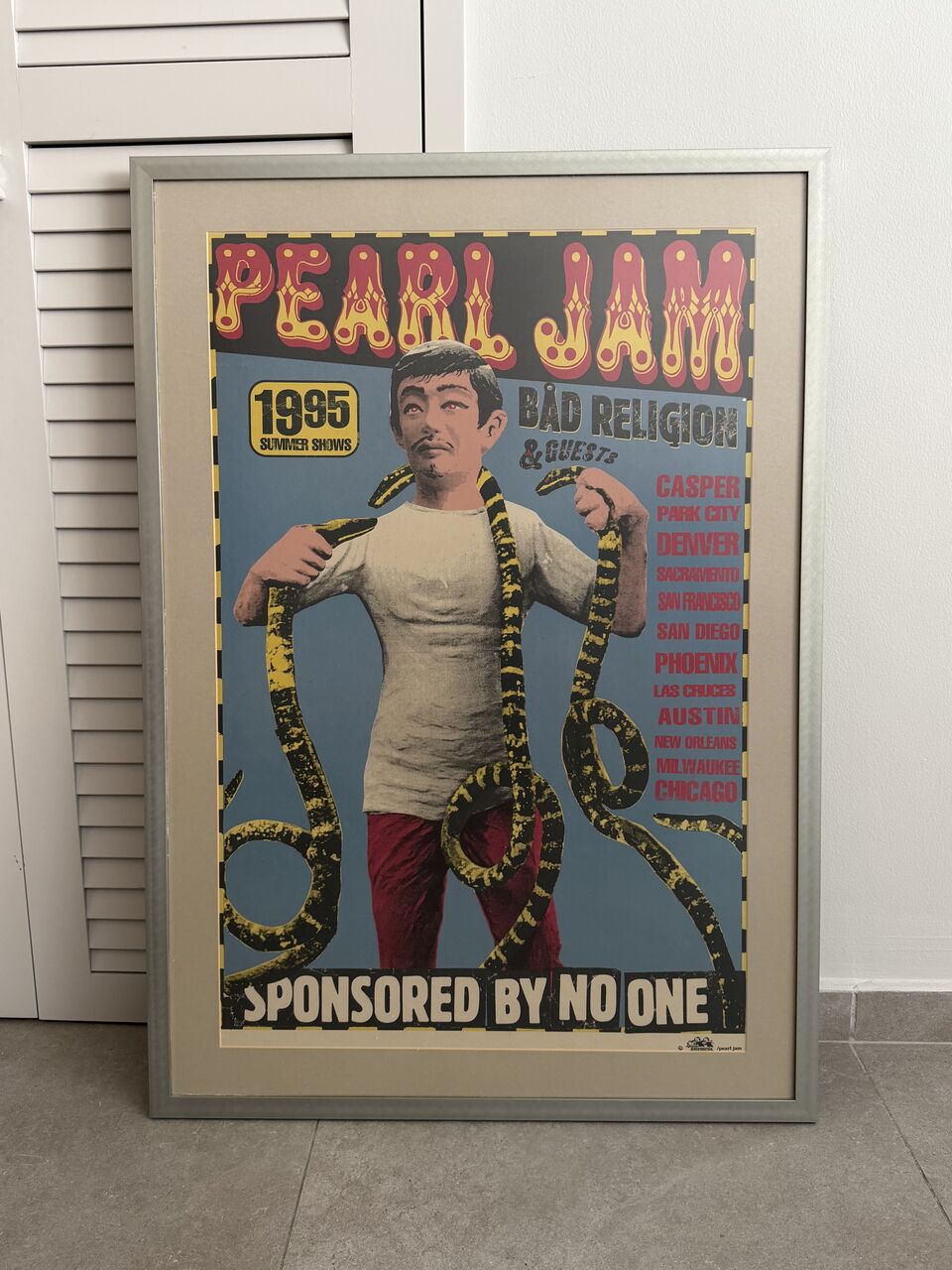 Manama, Collectibles, BHD 300,  Pearl Jam, 1995 Summer Shows, &ldquo;Sponsored By No One&rdquo;