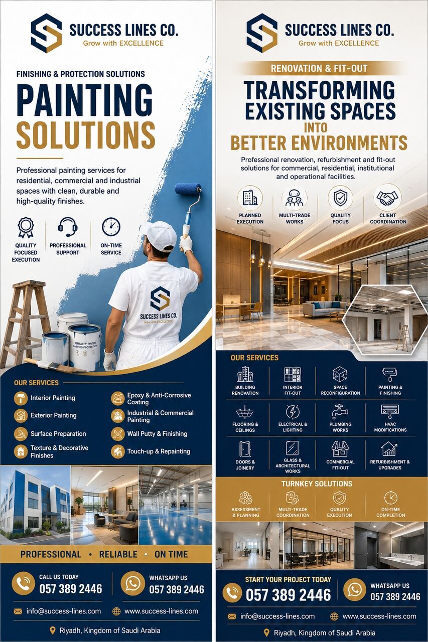 Riyadh, Construction, Fit Out, And Painting