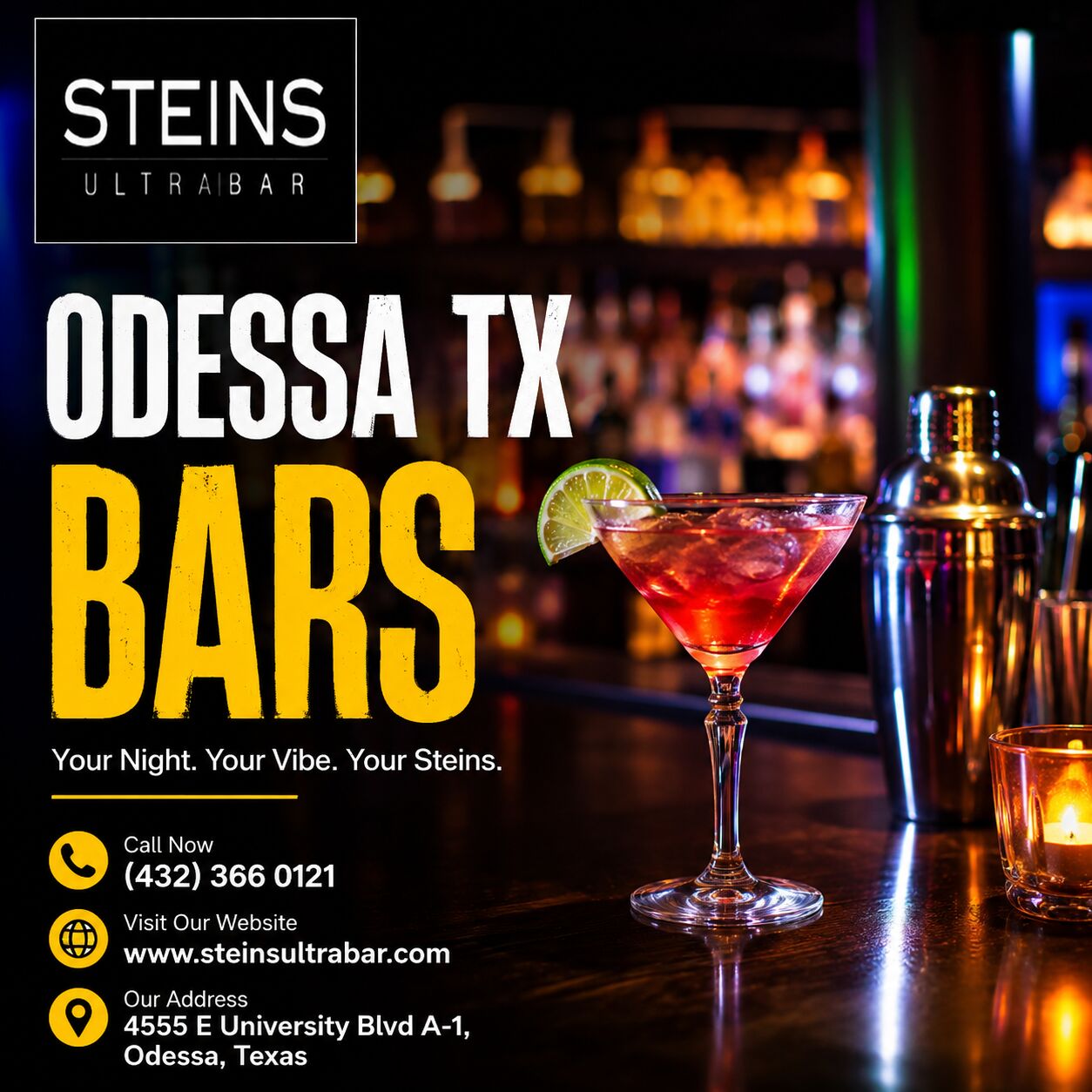 New York, Food & Drink, Odessa TX Bars &ndash; Make Your Night Out Unforgettable At Steins Ultra Bar