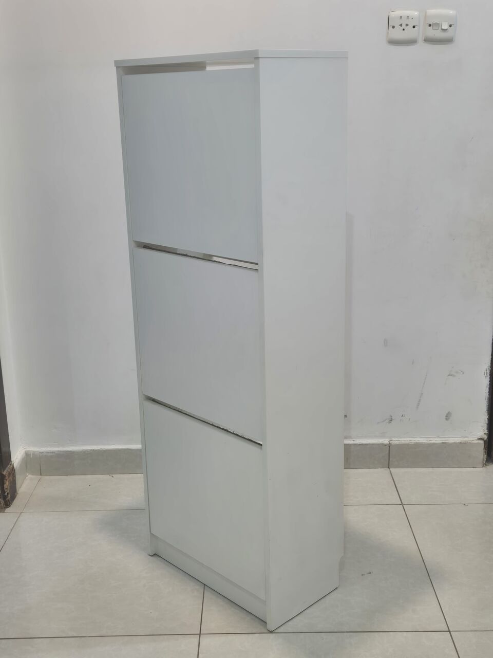 Al Malqa, Furniture, SAR 150,  IKEA BISSA Shoe Cabinet (3 Compartments) - Excellent Condition