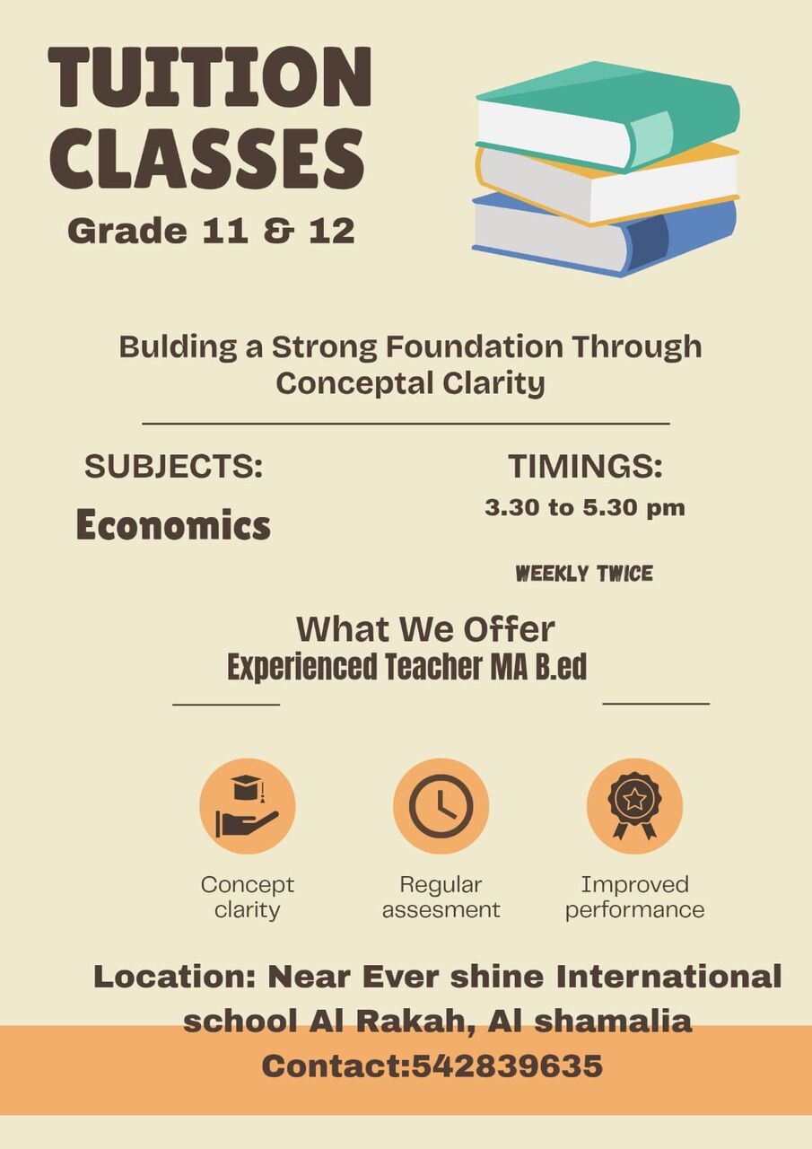 Khobar, Lessons Offered, Special Tuition