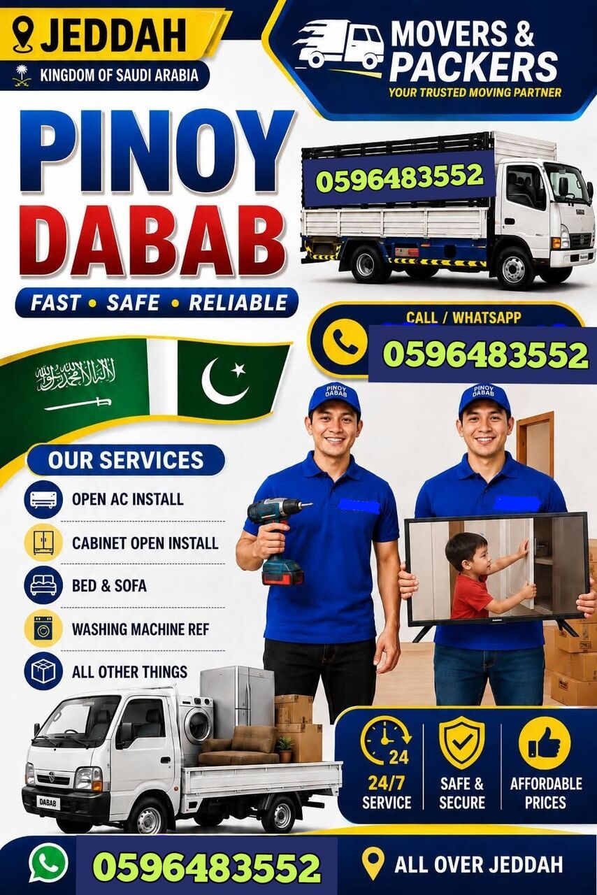 Jeddah, Labor/Moving, Shifting Home Office Villa Ets All Saudi Arabia