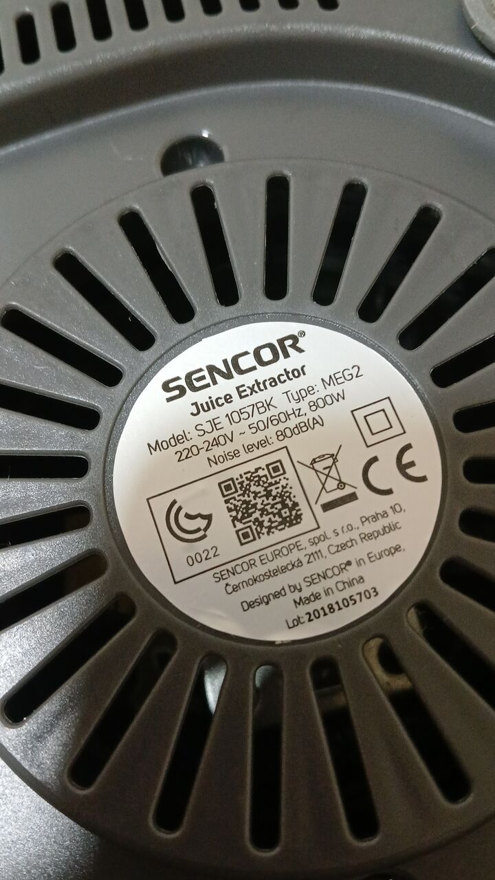 Hoora, Electronics, BHD 14,  Sencor Juice Extractor For Sale Clean And Well Maintained