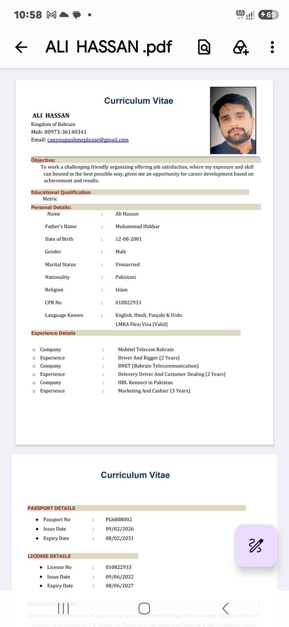 Manama, Job Seekers, Need Driving Job