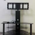 SAR 100,  Modern TV Trolley / Stand With Tempered Glass Shelves &ndash; 100 SAR (Fixed Price) &ndash; Al-Rawdah